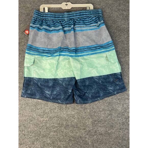 Airwalk Men's Size XLARGE swim trunks with Mesh inside Blue-mint green- grey NWT - Picture 10 of 16